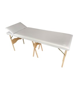 Maca Madeira Fixa Com Cabeceira Reclinável Estofado Branco MF-05BR - Best Pro
